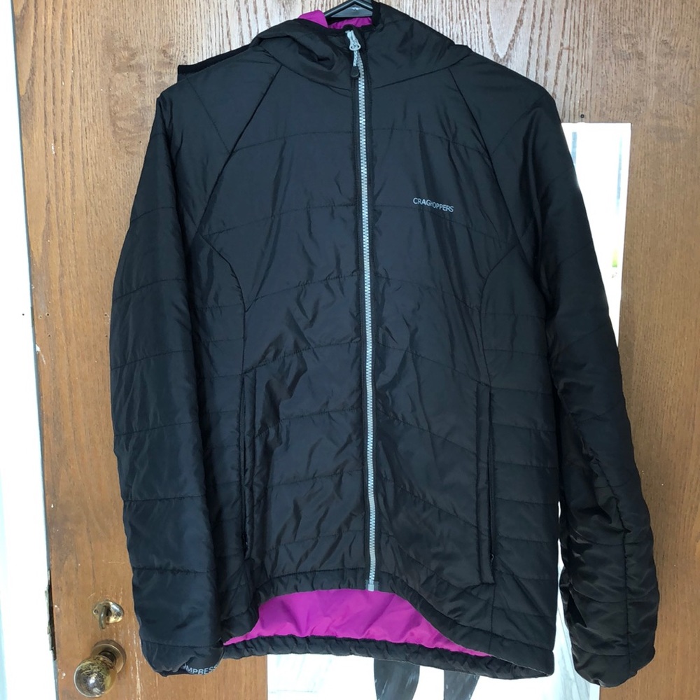 Black puffer coat